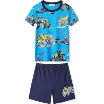 Chlapecké pyžamo BAVLNĚNÉ CHLAPECKÉ PYŽAMO S TRAKTORY Barva: Tyrkysová, Velikost: 116