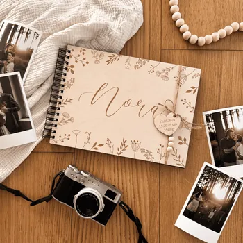 Fotoalbum Dřevěné fotoalbum Woodify Wildflower Velikost: A6