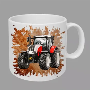 Moon River Steyr cvt 6240 hrnek s traktorem oranžový obsah 330 ml (hrneček traktor)