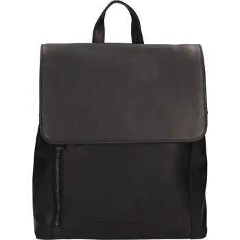 Městský batoh Dámský kožený batoh Greenwood Anet - černá