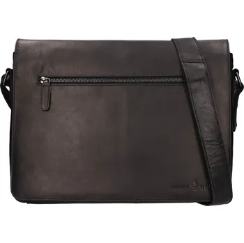 Pánská aktovka Pánská kožená taška přes rameno Greenwood Elliot - černá