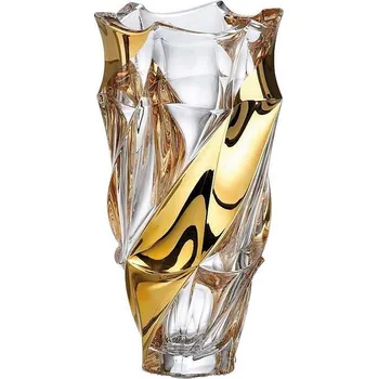 Váza KŘISTÁLOVÁ VÁZA BOHEMIA FLAMENCO BELT GOLD 300 MM