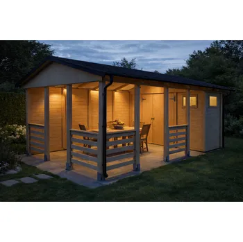 Zahradní stavba Zahradní Altán HEROLD A3355 AAX Plus s boční stěnou (3,1 + 14,1 m2)