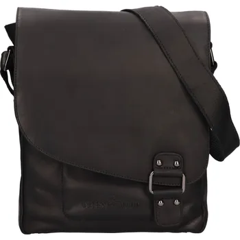 Pánská aktovka Pánská kožená taška přes rameno Greenwood Eithan - černá