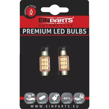 Povinná bezpečnostní výbava EPL49 LED žárovky C5W (12 x SMD 4014) 36mm 6000K CANBUS