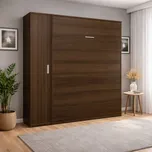 Nabytekmorava Výklopná postel VS 3054 P 200 x 140 cm + skříň SV 440 ořech barva lamina: Ořech 729