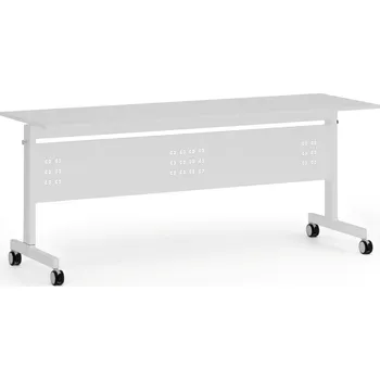 Kancelářská sestava Mobilní stůl PRIMO MOBI, 180x60 cm, bílá podnož, bílá