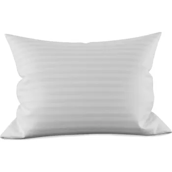 Povlečení TEXTILOMANIE Povlak na polštář Atlas Grádl bílý proužek 2 cm česaná bavlna