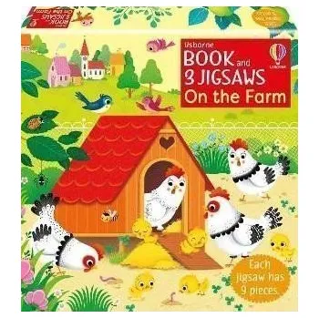 Cizí jazyk Usborne Book and 3 Jigsaws: On the Farm