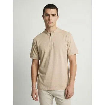 Pánské tričko Sinsay - Bavlněné polo tričko - béžová - 359HZ-02X - 359HZ-02X-M