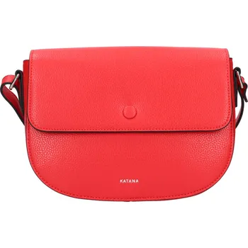 Kabelka Kožená dámská crosbody kabelka Katana Amálie - červená