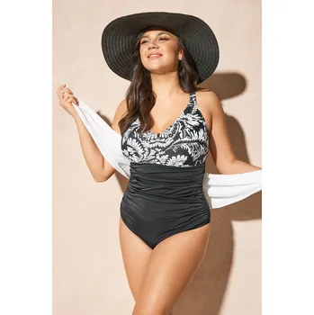 Dámské plavky Zeštíhlující jednodílné plavky Noir Blanc