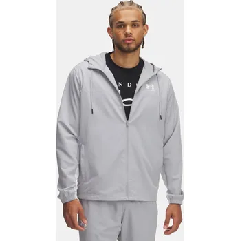 Pánská casual bunda Under Armour Pánská bunda UA Rival Wvn Windbreaker 1390149-011 Šedá S