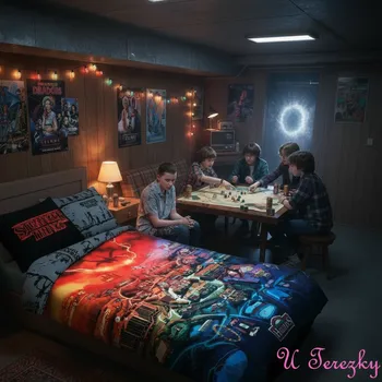 Povlečení Povlečení z mikrovlákna 140x200 + 70x90 cm - Stranger Things "Welcome to Hawkins"
