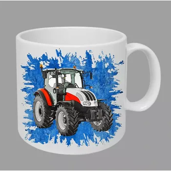 Moon River Steyr 4095 hrnek s traktorem modrý obsah 330 ml (hrneček traktor)