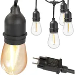 Verk Group Zahradní girlanda světelný řetěz 15 vedl e27 15m