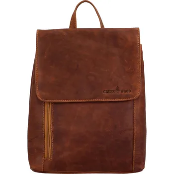 Městský batoh Dámský kožený batoh Greenwood Anet - koňak