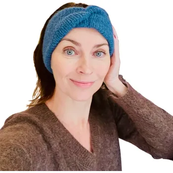 Čepice OLEXA DECOR Čelenka z vlny alpaka Barva: modrá 10071/MOD