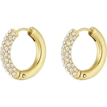 Náušnice ORNAMENTI Pozlacené náušnice Sparkling Small Hoops gold