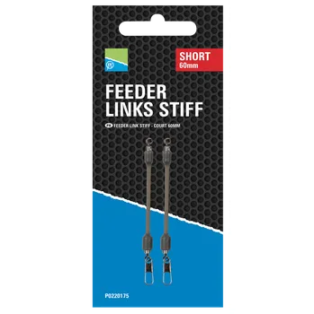 Preston Innovations Závěska Feeder Links Stiff 2 ks - Short 60 mm