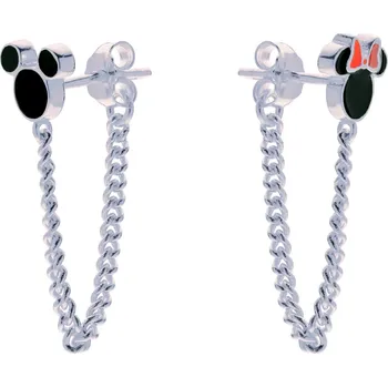 Náušnice Disney dětské náušnice Mickey a Minnie Mouse stříbrné ES00072SL.CS