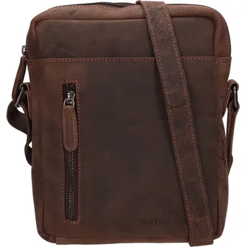 Pánská kožená taška přes rameno Greenwood Vašek - tmavě hnědá