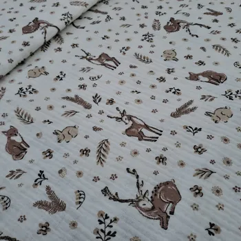 Pro útulný domov mušelín HNĚDÁ ZVÍŘÁTKA