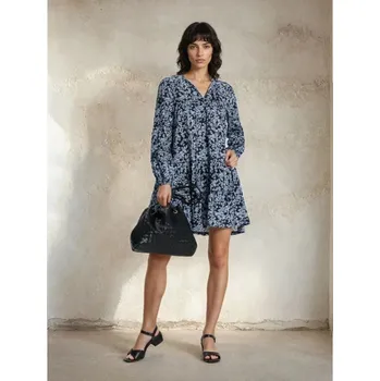 Dámské šaty Sinsay - Vzorované šaty s&nbsp;vysokým podílem viskózy - světle modrá - 127GY-50X - 127GY-50X-XXL