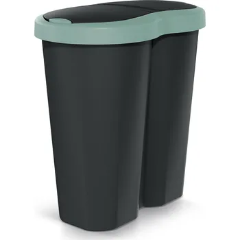 Odpadkový koš Odpadkový koš Compacto Dua 40 L černý/zelený