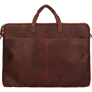 Pánská aktovka Pánská kožená taška na notebook Greenwood Malony - hnědá