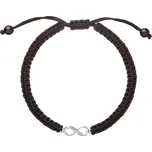 Kabbalah náramek stříbrné nekonečno 13002.3 černý