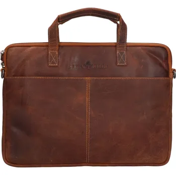 Pánská kožená taška na notebook Greenwood Egon - světle hnědá