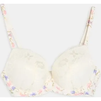 Podprsenka Sinsay - Push-up podprsenka s krajkou - krémová - 596IJ-01X - 596IJ-01X-80C