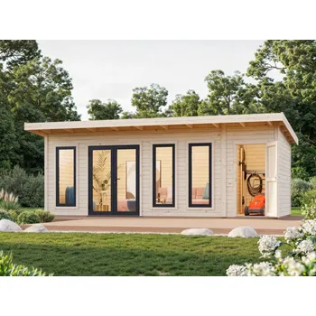 Zahradní stavba Zahradní domek Aurelia 19,2 m2 (hliníková okna a dveře)