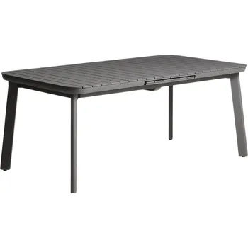 Zahradní stůl Šedý kovový zahradní rozkládací stůl kave home Izola 185/235 x 100 cm