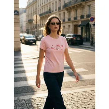 Sinsay - Bavlněná košilka s potiskem My melody - růžová - 032HB-30X - 032HB-30X-S