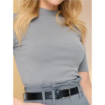 Sinsay - Tričko s krátkým rukávem - šedá - 003CH-85X - 003CH-85X-XXS