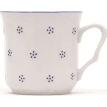 ČESKÝ PORCELÁN Hrnek KAREL 0,27 l, I JAK, modré tečky