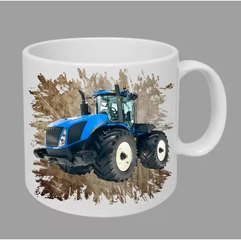 Moon River New Holland T9 hrnek s traktorem hnědý obsah 330 ml (hrneček traktor)