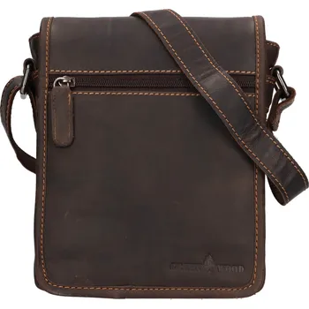 Pánská kožená taška přes rameno Greenwood Felix - tmavě hnědá
