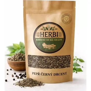 Koření Herbi Pepř černý drcený, 50 g – intenzivní chuť pro každé jídlo