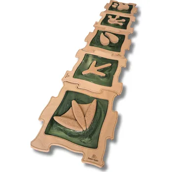 Dřevěná hračka Dřevěné senzomotorické puzzle Kdo tu prošel - 5 ks