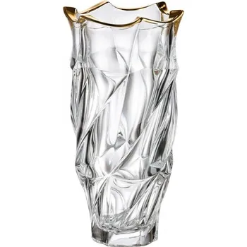 Váza KŘISTÁLOVÁ VÁZA BOHEMIA FLAMENCO GOLD SOFT 300 MM