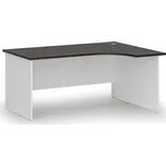 Rohový kancelářský psací stůl PRIMO WHITE, 160x120 cm, pravý, bílá/wenge