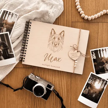 Fotoalbum Dřevěné fotoalbum pro pejska Woodify Velikost: A6
