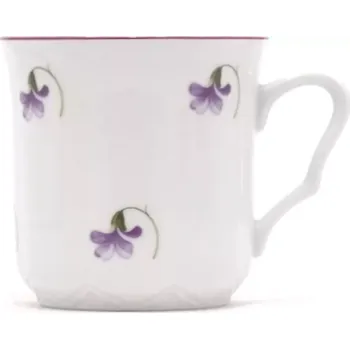 ČESKÝ PORCELÁN Hrnek KAREL 0,27 l, I JAK, fialka/házenka