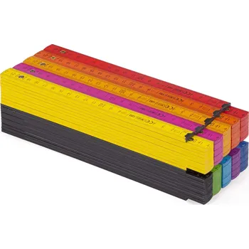 metr Metrie | Block-52 skládací metry, 10 barev, 2m | 10 ks