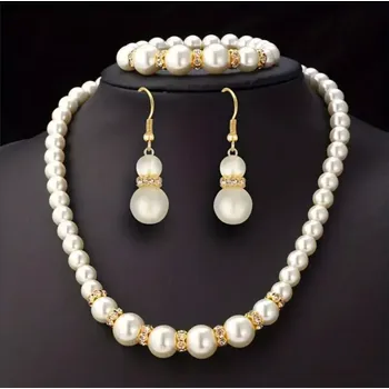 Souprava šperků Luxusní sada šperků Luminous Grace 3v1 zlatá varianta (Sada šperků )