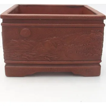Květináč Bonsai miska 13 x 13 x 8 cm hnědá 133388