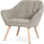 Relaxační křeslo YSTAD — masiv, látka šedobéžová, nosnost 130 kg Autronic